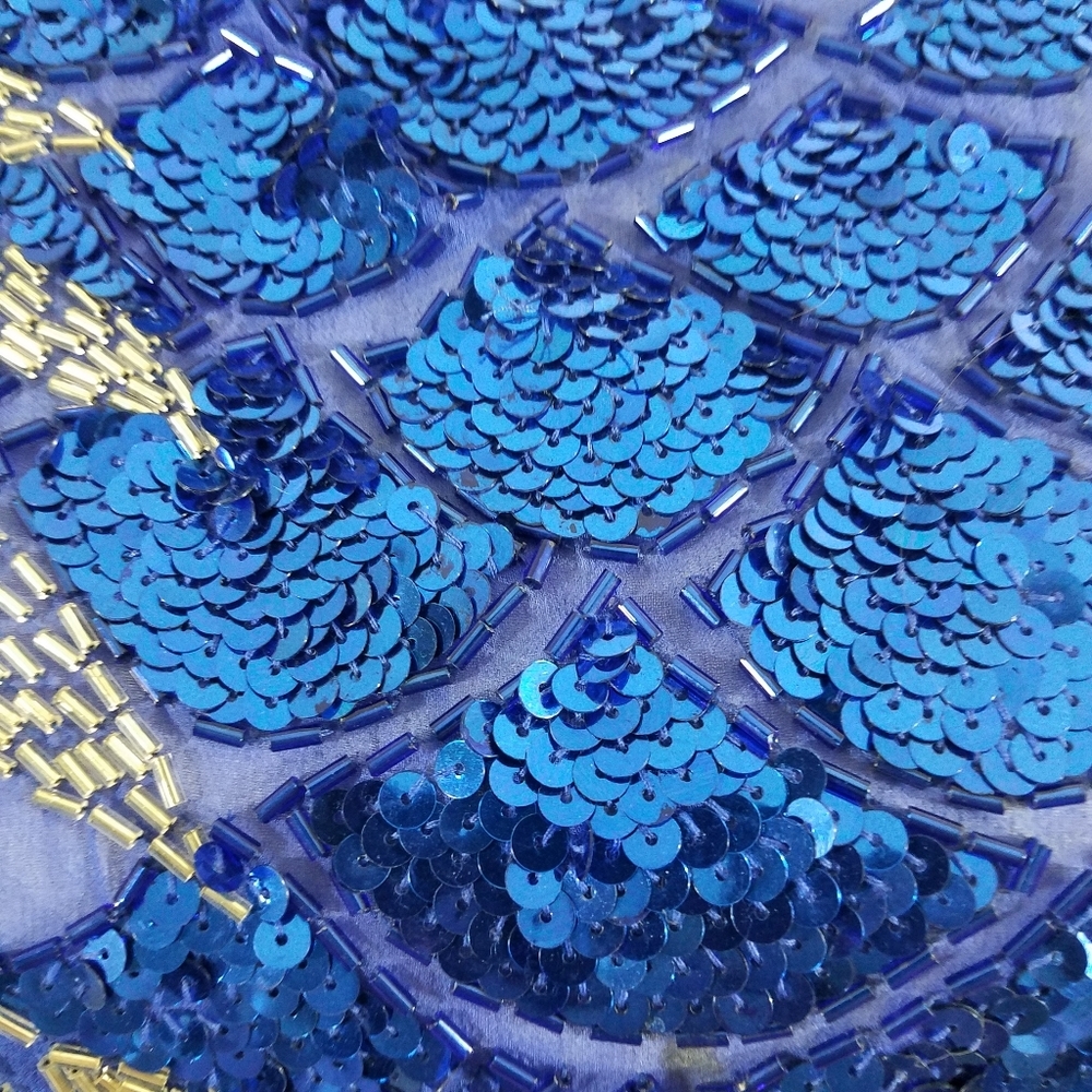 Alyce Designs Blue Sequin Top 16 - Picture 10 of 11